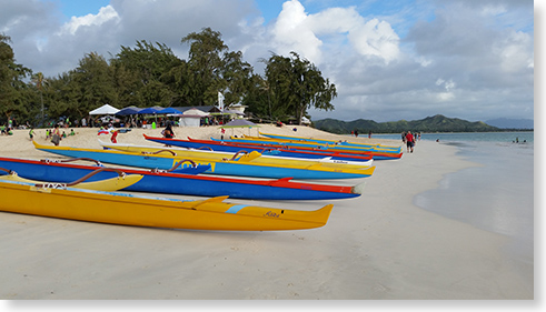 Canoes on Beach