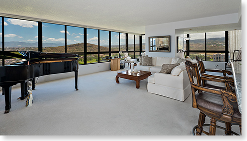 Furnished Living Room with Grand Piano